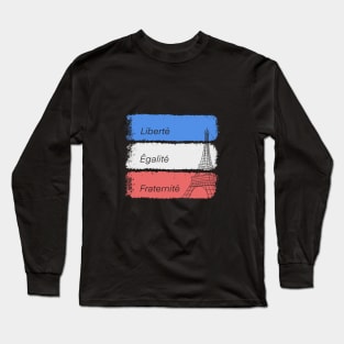 French Flag Long Sleeve T-Shirt